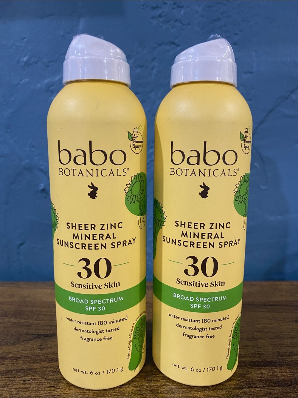 Sheer Zinc Mineral Sunscreen Spray SPF 30 - Babo Botanicals New Sealed 2 qty